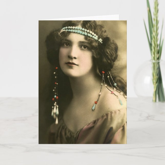 Cartão Pearls in Her Hair (Frente)