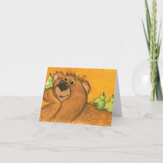 Cartão Pears and Bear / Note Card (Frente)
