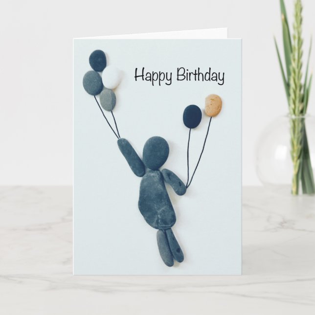Cartão Pebble art birthday card (Frente)