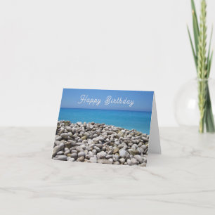 Cartão Pebble Beach e Sea View Birthday Card