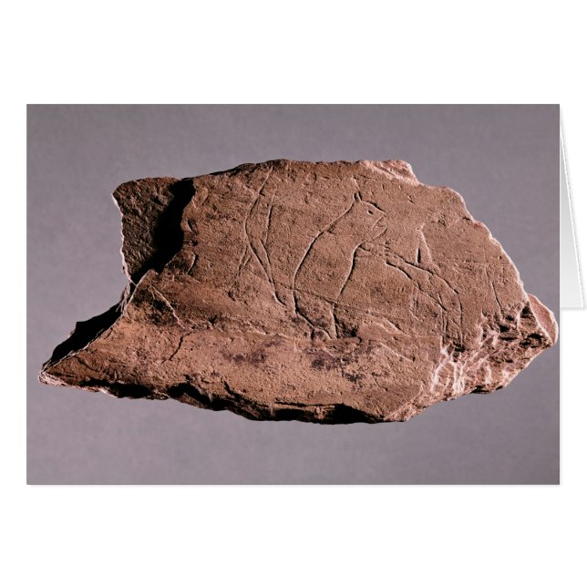 Cartão Pebble representando um homem sendo atacado por um (Frente Horizontal)