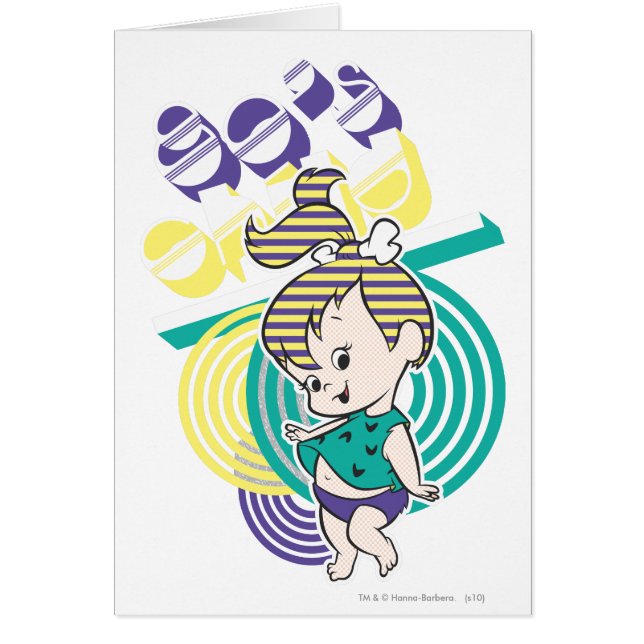 Cartão PEBBLES™ anos 80 Child (Frente)