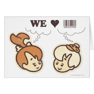 Cartão Pebbles e Bam Bam Nós amamos