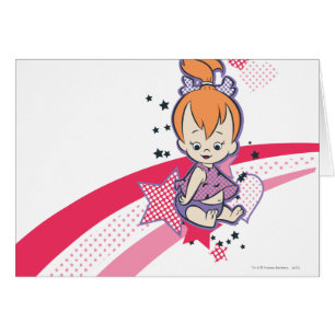 Cartão PEBBLES™ no arco-íris rosa