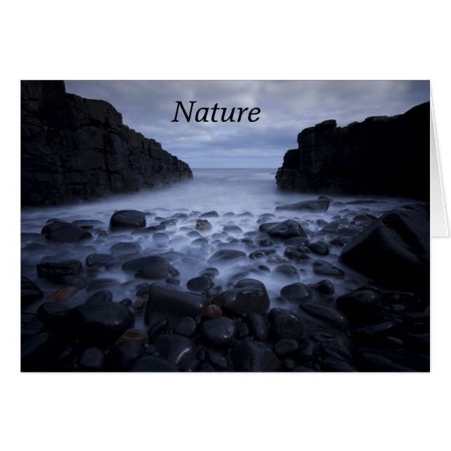 Cartão Pebolhas e Rochas ao longo da costa oceânica (Frente horizontal)