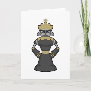 Cartão Peça de xadrez King Crown Chess