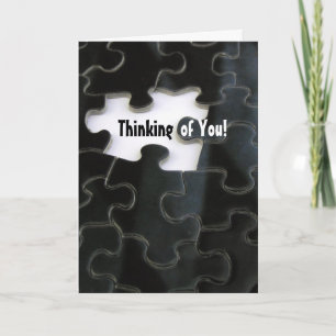 Cartão Peça Quebra-cabeça ausente