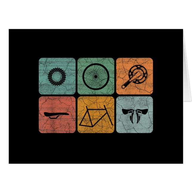 Cartão Peças De Bicicleta De Bicicleta De Bicicleta De Bi (Frente horizontal)