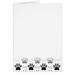 Cartão Peças De Cães E Ossos Com Gradação