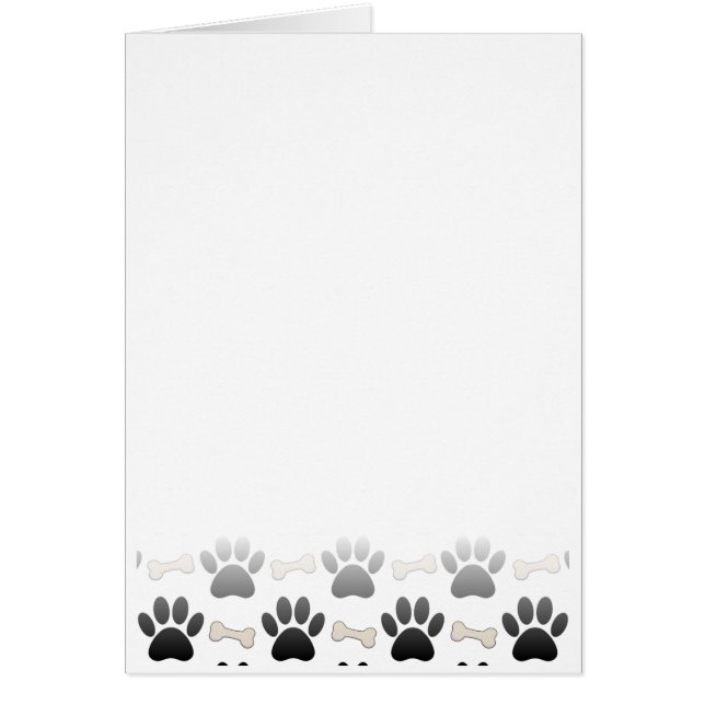 Cartão Peças De Cães E Ossos Com Gradação (Frente)