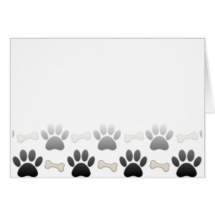 Cartão Peças De Cães E Ossos Com Gradação