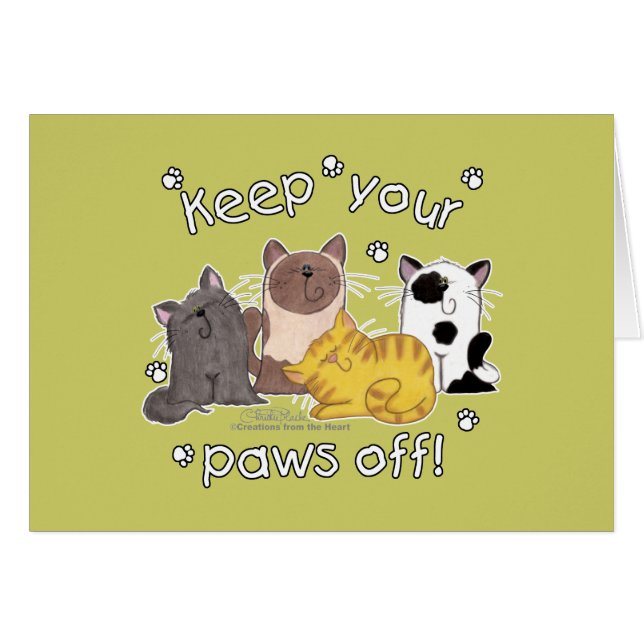 Cartão Peças Desligadas! (Gatos) (Frente Horizontal)