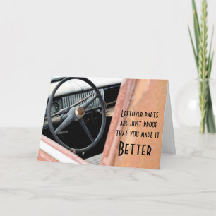 Cartão Peças para automóveis