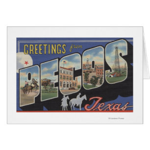 Cartão Pecos, TexasLarge - Letra ScenesPecos, TX