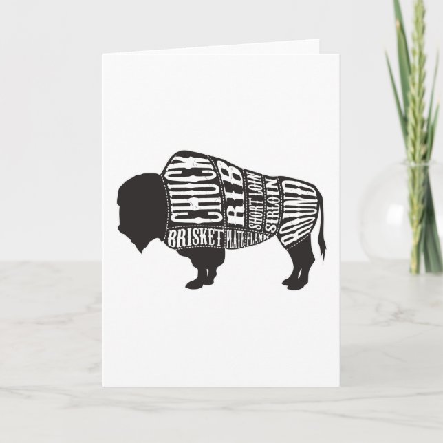 Cartão Pedaços De Carne Cortados De Carnes De Carneiro (Frente)