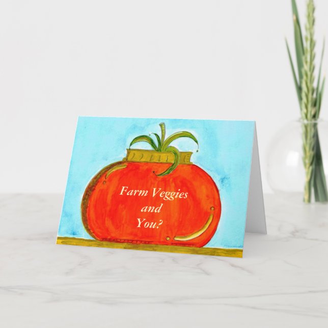 Cartão PedagogyGreetings: Pure Tomato (Customizable) (Frente)
