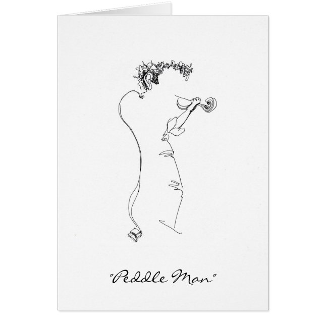 Cartão Peddle o homem (Frente)