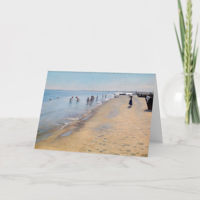 Cartão Peder Severin Kroyer - Dia de Verão em Skagen Beac (Frente)