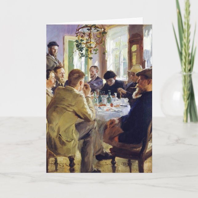 Cartão Peder Severin Kroyer - Hora do almoço (Frente)