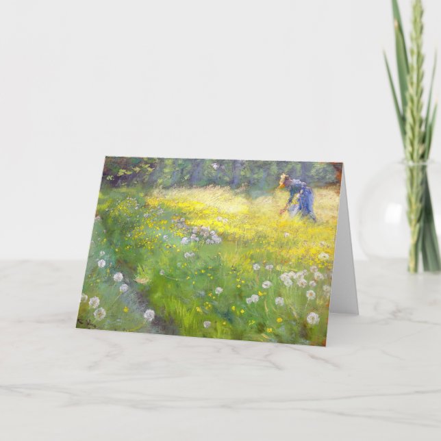 Cartão Peder Severin Kroyer - Marie Kroyer no Jardim (Frente)