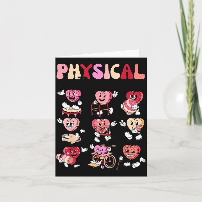 Cartão Pediatric Physical Therapy Pt Pta Happy Valentine' (Frente)