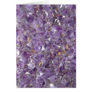 Cartão Pedra de cristal violeta da gem Ametyst