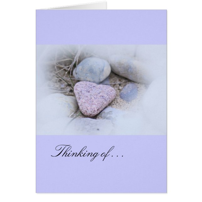 Cartão Pedra de praia sentimental (Frente)