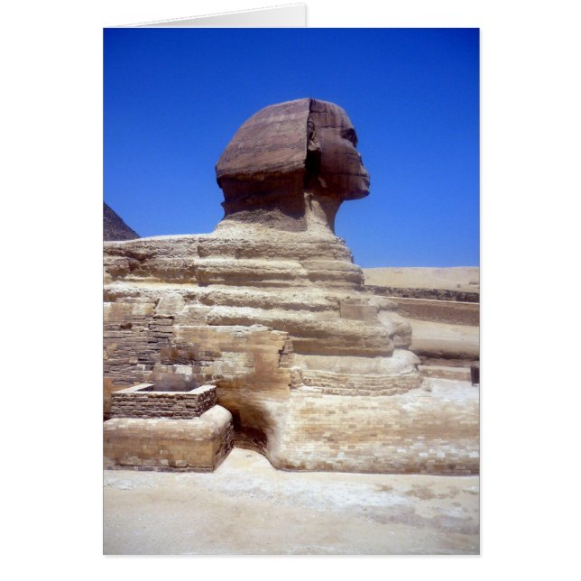Cartão pedra na cabeça de esfinge (Frente)