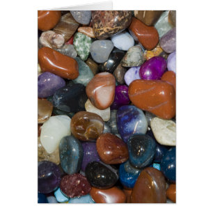 Cartão Pedras coloridas lustradas
