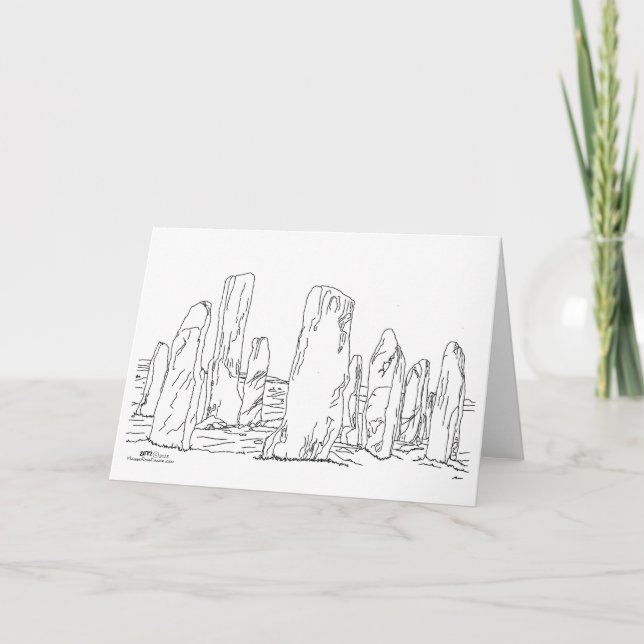 Cartão Pedras de Callanish, Escócia (Frente)