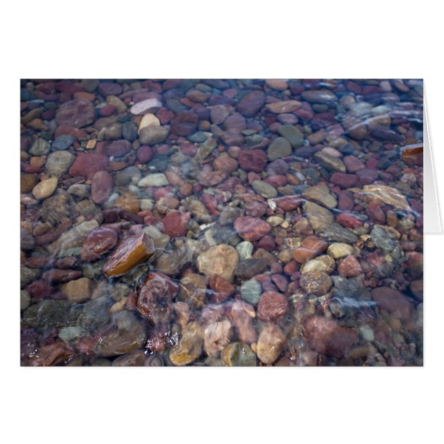 Cartão Pedras no lago no Parque Nacional Glacier (Frente Horizontal)