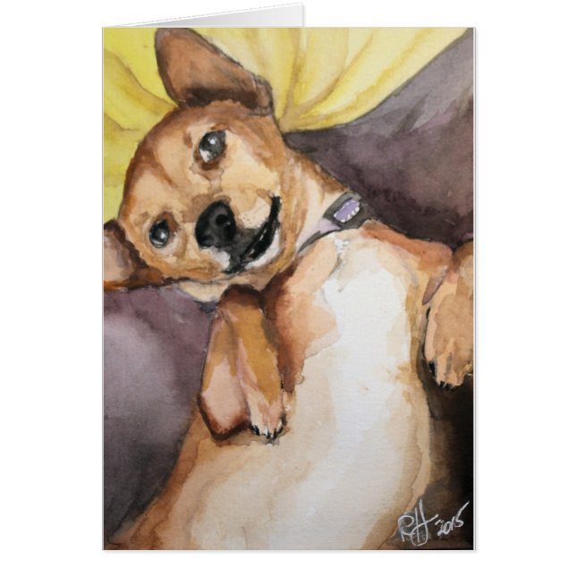 Cartão Pedro o Chiweenie (Frente)