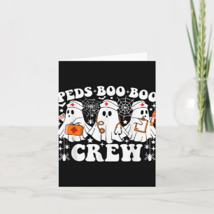 Cartão Peds Boo Crew Engraçado Fantasma Halloween Pediátr