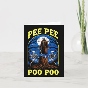 Cartão Pee Poo Poo Encantado Esqueleto Halloween