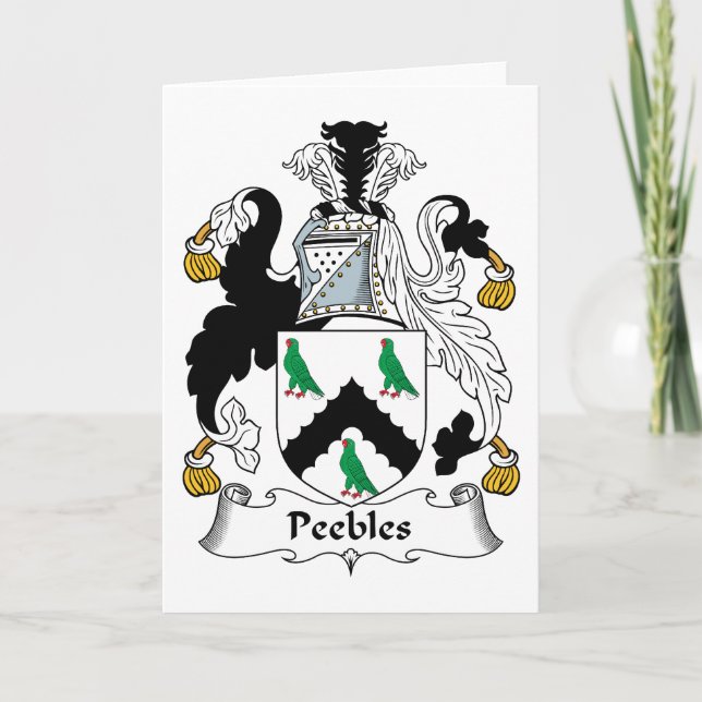 Cartão Peebles Family Crest (Frente)