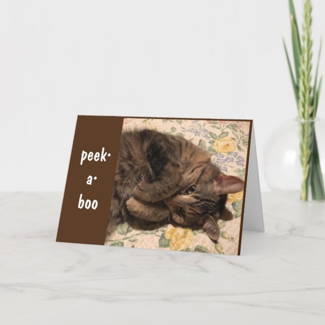 CARTÃO PEEK-A-BOO E *PARABÉNS* PARA VOCÊ! (Frente)