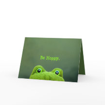 Peek-a-Boo Frog | Greeting Card