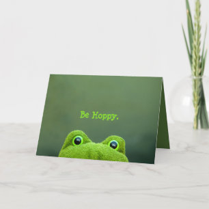 Cartão Peek-a-Boo Frog Greeting Card
