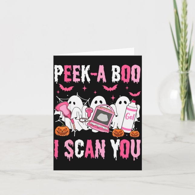 Cartão Peek A Boo I Scan You Soky Sonographer Ultrasound  (Frente)