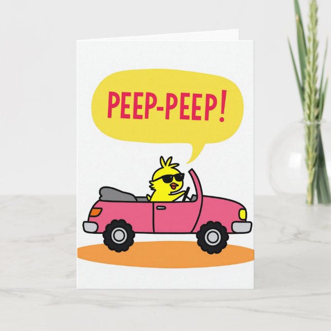 Cartão Peep Peep Fun Ride Greeting Card (Frente)