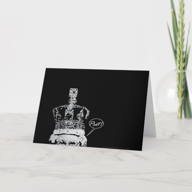 Cartão Peeping Majesty greeting card (Frente)