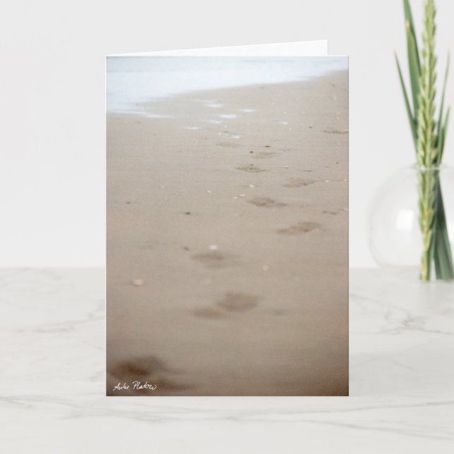 Cartão pegadas - Fußspuren (Frente)