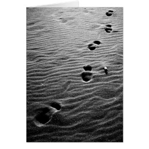 Cartão Pegadas na areia