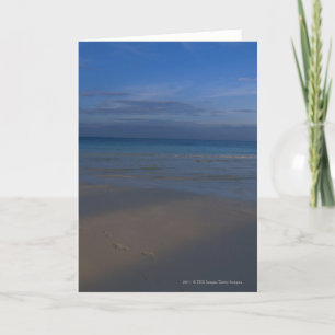 Cartão Pegadas na praia