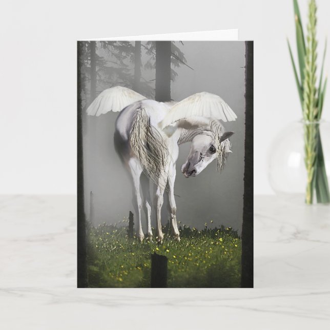 Cartão "PEGASUS IN SUNLIGHT" Greeting card (Frente)