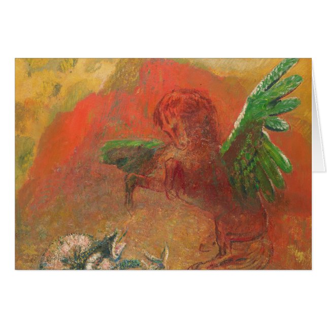 Cartão Pegasus triunfante (Frente Horizontal)