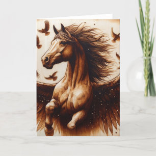 Cartão Pegaus Sepia com Aves