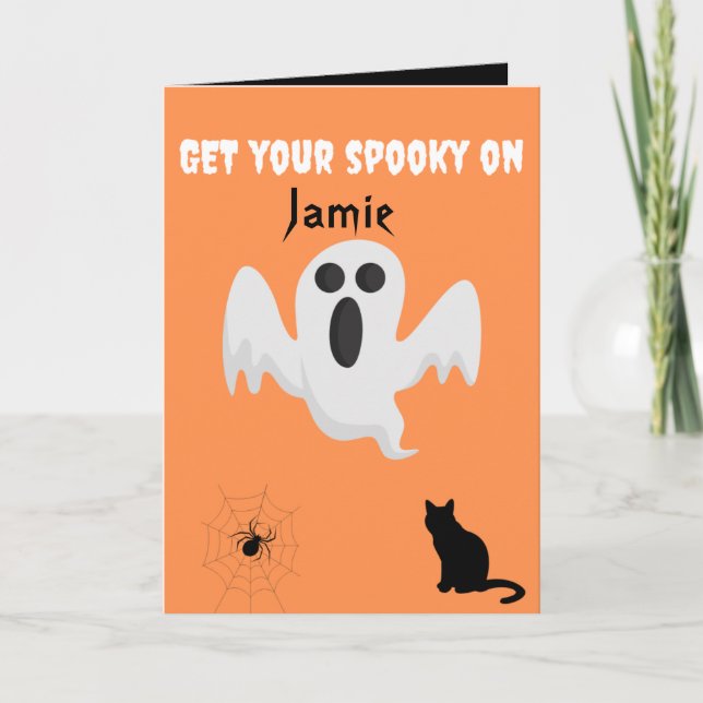 CARTÃO PEGUE A SUA PALESTRA NO HALLOWEEN PERSONALIZADO (Frente)