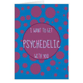 Cartão Pegue Psicodélica Com Seus Pontos De Triquete Roxo