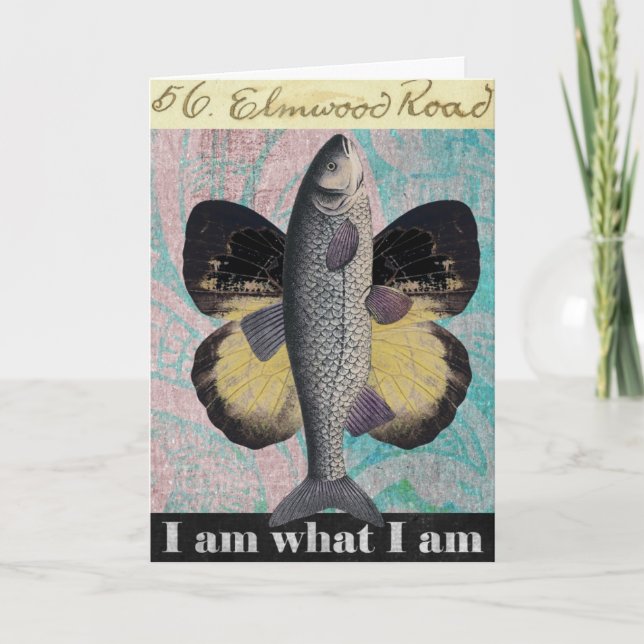 Cartão Peixe-borboleta, Dia de os pais (Frente)